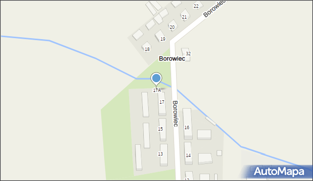 Borowiec, Borowiec, 17A, mapa Borowiec