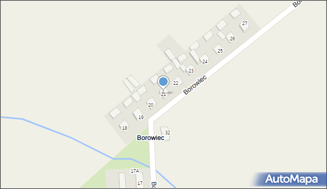 Borowiec, Borowiec, 21, mapa Borowiec