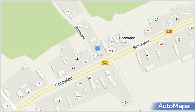 Borowiec, Borowiec, 22, mapa Borowiec