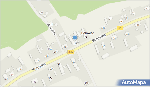 Borowiec, Borowiec, 23A, mapa Borowiec