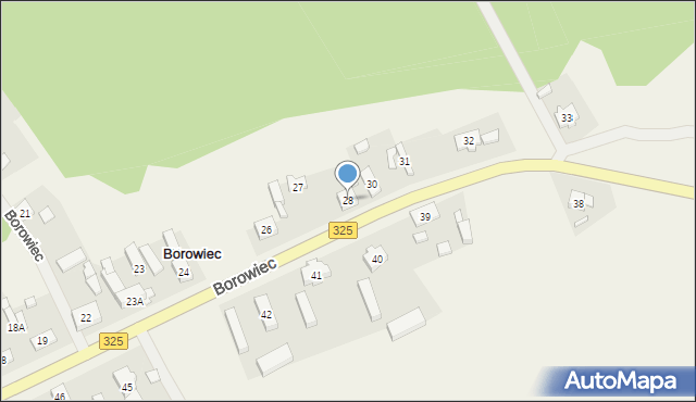 Borowiec, Borowiec, 28, mapa Borowiec