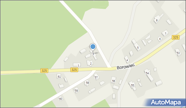 Borowiec, Borowiec, 3, mapa Borowiec