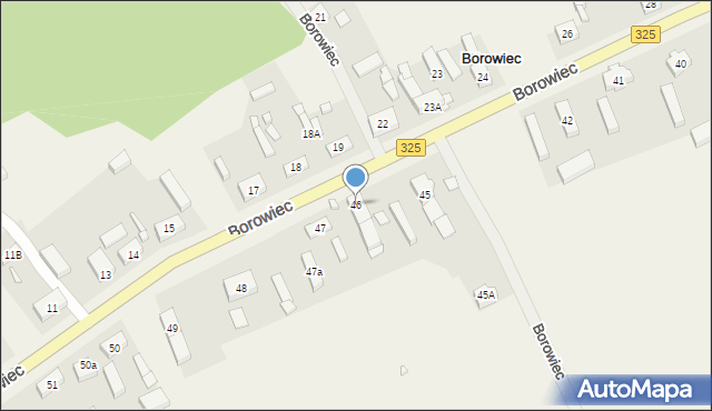 Borowiec, Borowiec, 46, mapa Borowiec