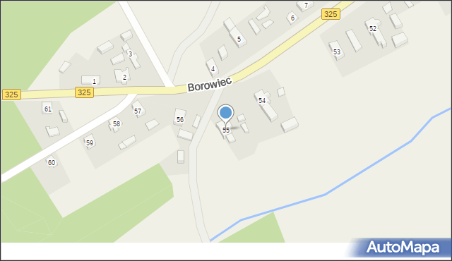 Borowiec, Borowiec, 55, mapa Borowiec