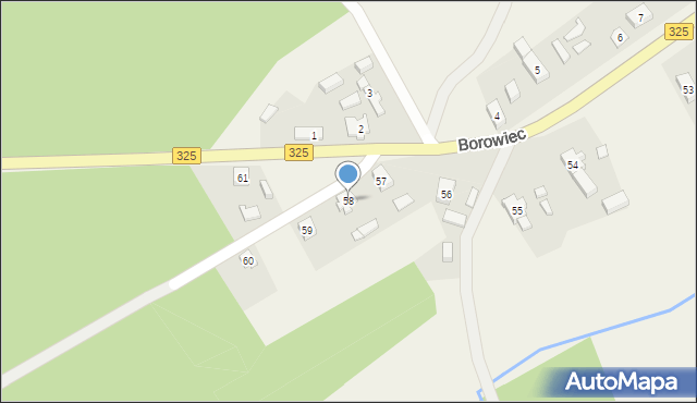 Borowiec, Borowiec, 58, mapa Borowiec