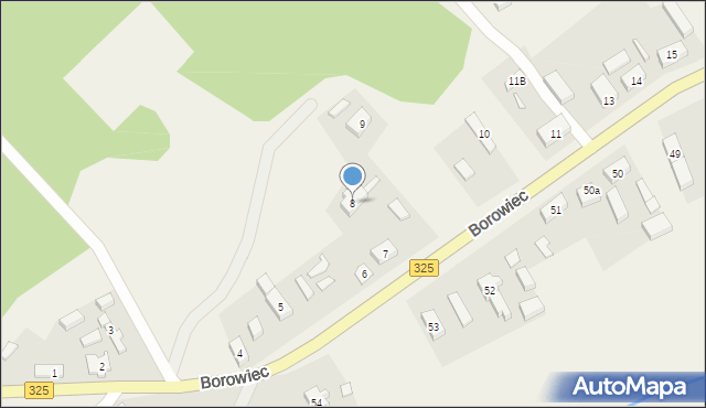 Borowiec, Borowiec, 8, mapa Borowiec