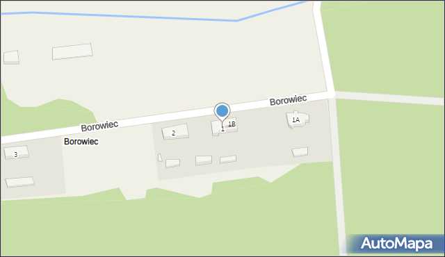 Borowiec, Borowiec, 1, mapa Borowiec