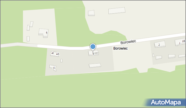 Borowiec, Borowiec, 3, mapa Borowiec