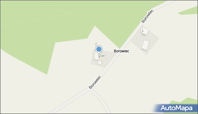 Borowiec, Borowiec, 2, mapa Borowiec