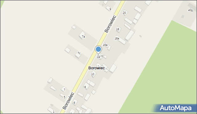 Borowiec, Borowiec, 14, mapa Borowiec