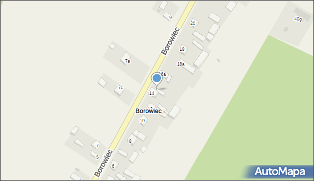 Borowiec, Borowiec, 16, mapa Borowiec