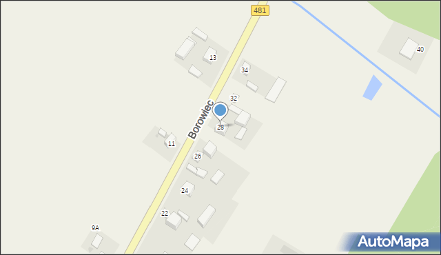 Borowiec, Borowiec, 28, mapa Borowiec