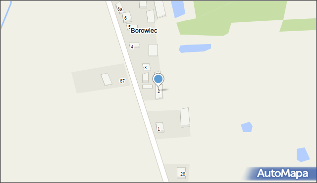 Borowiec, Borowiec, 2, mapa Borowiec