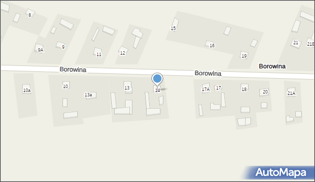 Borowina, Borowina, 14, mapa Borowina