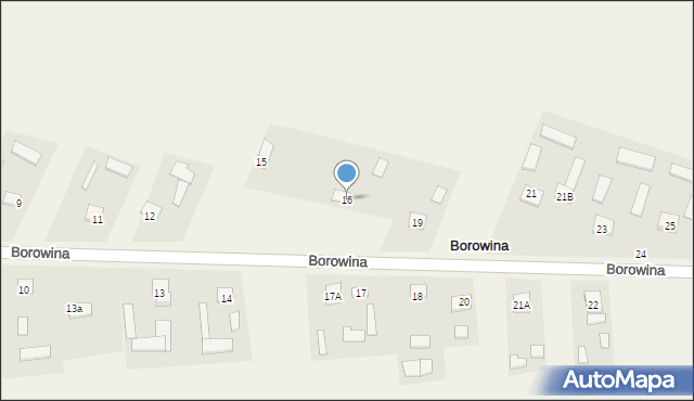 Borowina, Borowina, 16, mapa Borowina