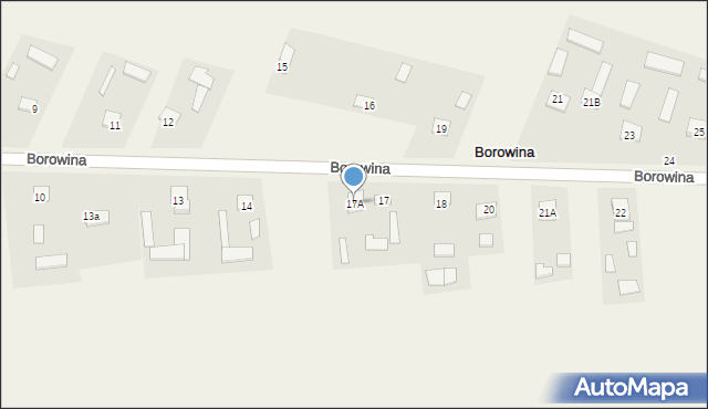 Borowina, Borowina, 17A, mapa Borowina