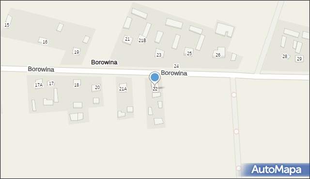 Borowina, Borowina, 22, mapa Borowina
