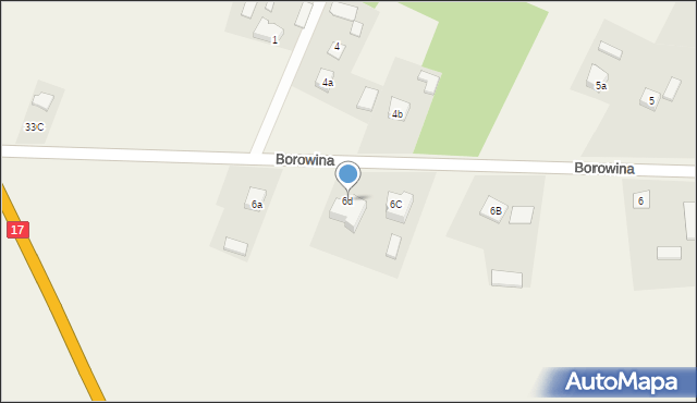 Borowina, Borowina, 6d, mapa Borowina