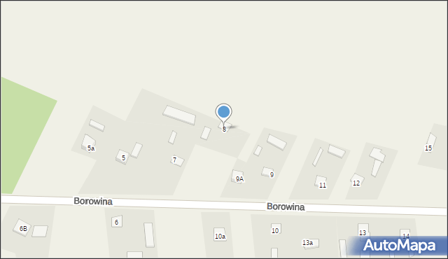 Borowina, Borowina, 8, mapa Borowina