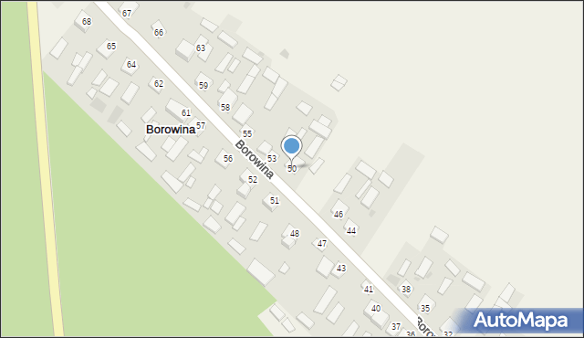 Borowina, Borowina, 50, mapa Borowina