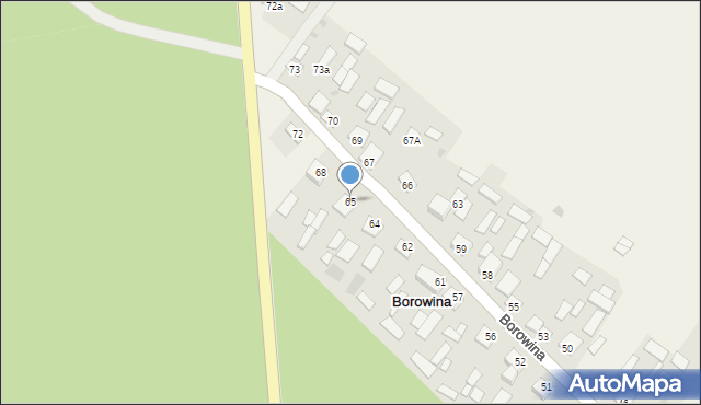 Borowina, Borowina, 65, mapa Borowina