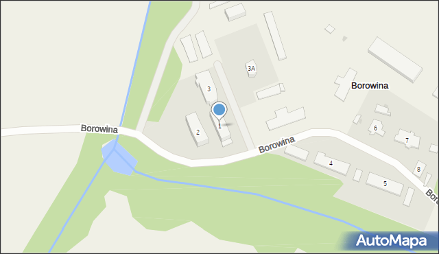 Borowina, Borowina, 1, mapa Borowina