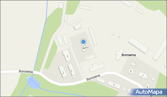 Borowina, Borowina, 3A, mapa Borowina