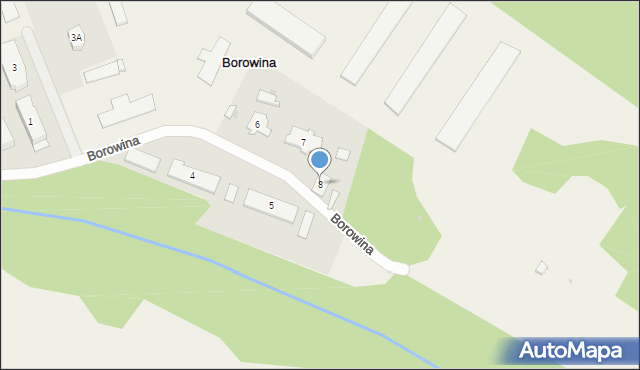 Borowina, Borowina, 8, mapa Borowina