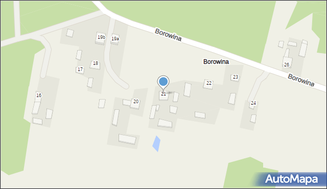 Borowina, Borowina, 21, mapa Borowina