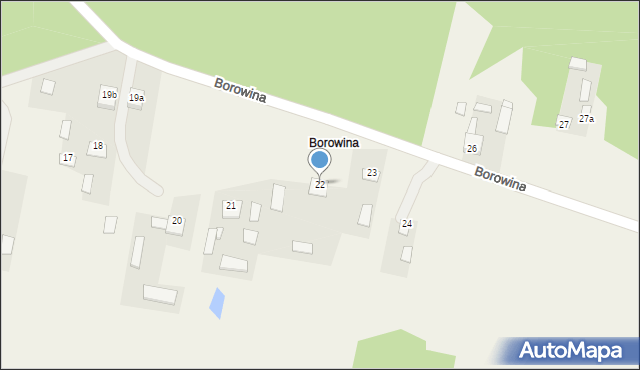 Borowina, Borowina, 22, mapa Borowina