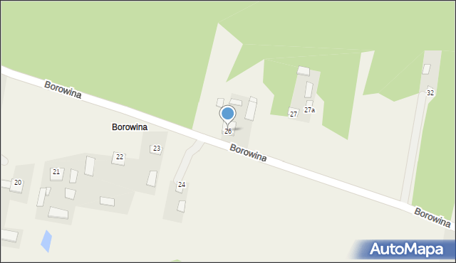 Borowina, Borowina, 26, mapa Borowina