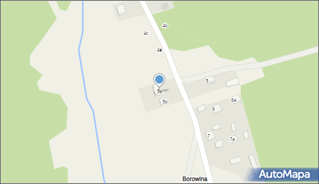 Borowina, Borowina, 5a, mapa Borowina