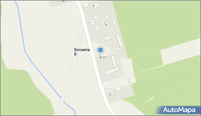 Borowina, Borowina, 8, mapa Borowina