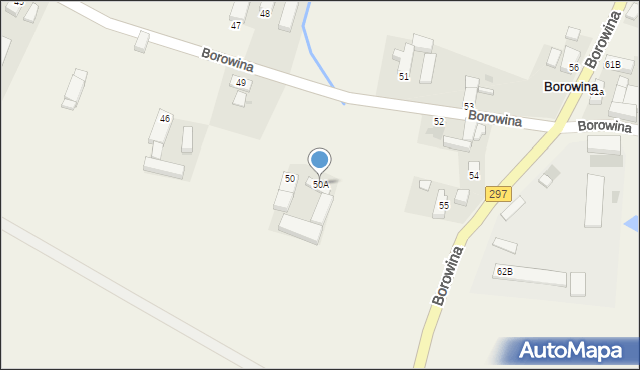 Borowina, Borowina, 50A, mapa Borowina