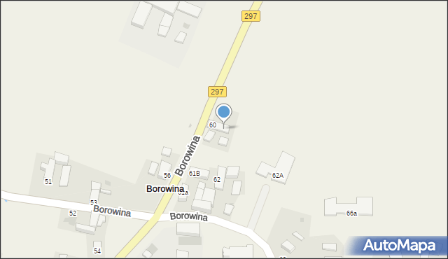 Borowina, Borowina, 60A, mapa Borowina