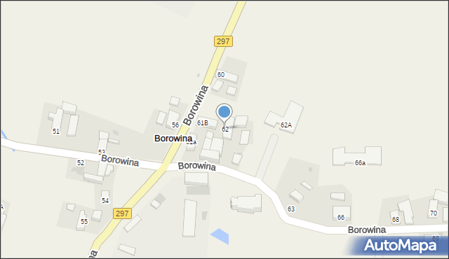 Borowina, Borowina, 62, mapa Borowina