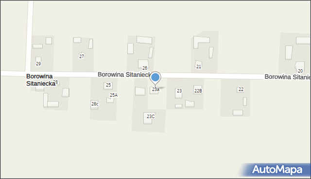 Borowina Sitaniecka, Borowina Sitaniecka, 23a, mapa Borowina Sitaniecka