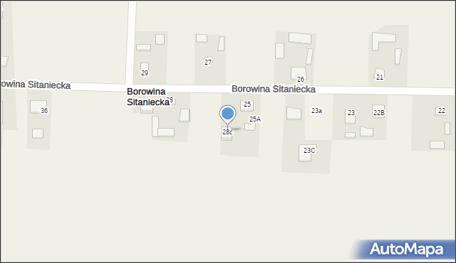 Borowina Sitaniecka, Borowina Sitaniecka, 28c, mapa Borowina Sitaniecka