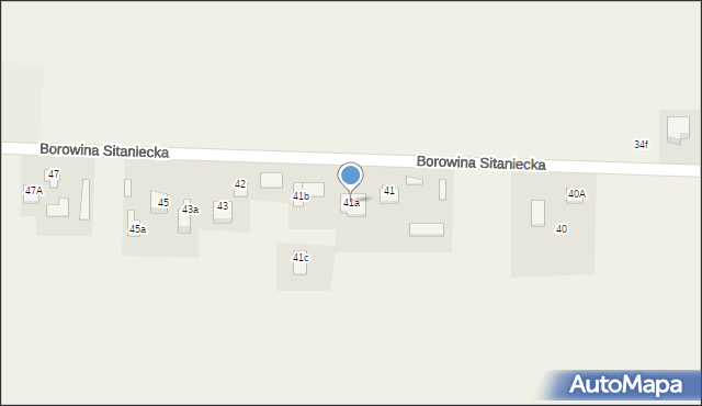 Borowina Sitaniecka, Borowina Sitaniecka, 41a, mapa Borowina Sitaniecka