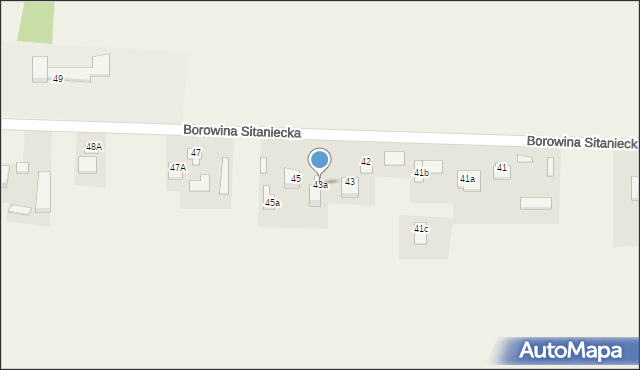 Borowina Sitaniecka, Borowina Sitaniecka, 43a, mapa Borowina Sitaniecka