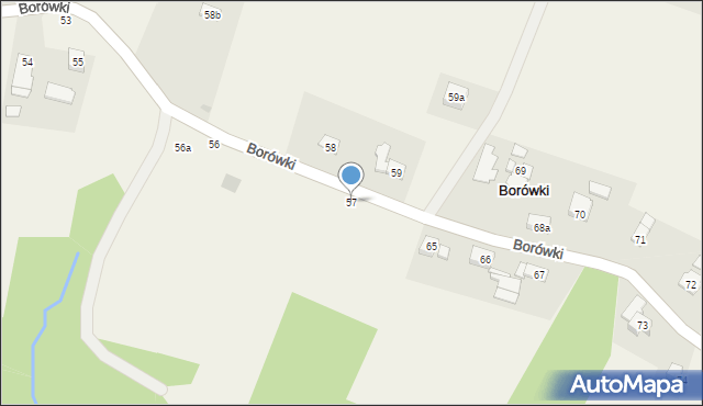 Borówki, Borówki, 57, mapa Borówki