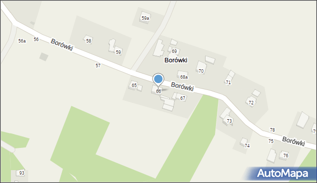 Borówki, Borówki, 66, mapa Borówki