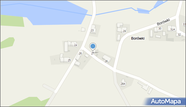 Borówki, Borówki, 27, mapa Borówki