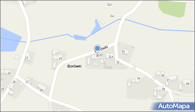 Borówki, Borówki, 30, mapa Borówki