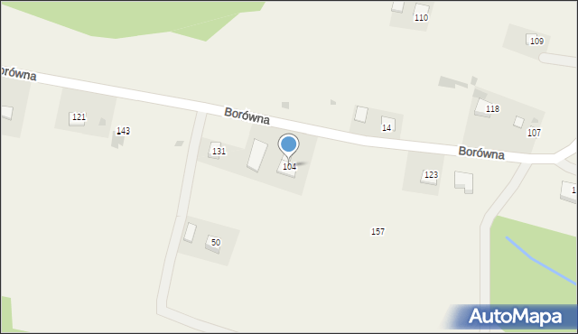 Borówna, Borówna, 104, mapa Borówna