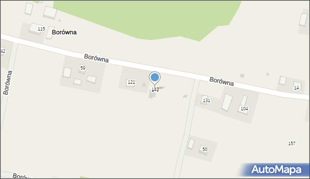 Borówna, Borówna, 143, mapa Borówna