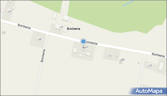 Borówna, Borówna, 59, mapa Borówna