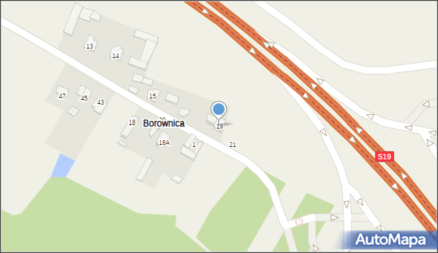 Borownica, Borownica, 19, mapa Borownica