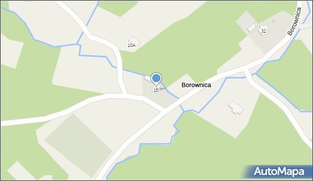 Borownica, Borownica, 10, mapa Borownica