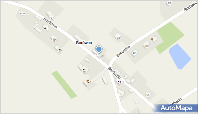 Borówno, Borówno, 53a, mapa Borówno